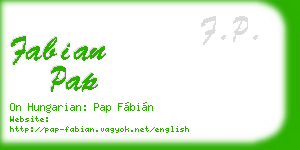 fabian pap business card