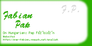 fabian pap business card